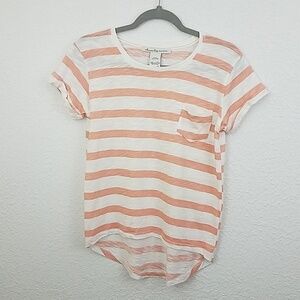 𝅺american rag small tshirt striped pocket roll hem